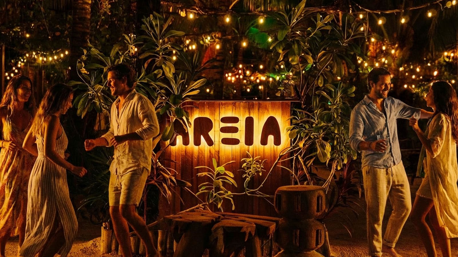 Areia Beach Club a la hora dorada