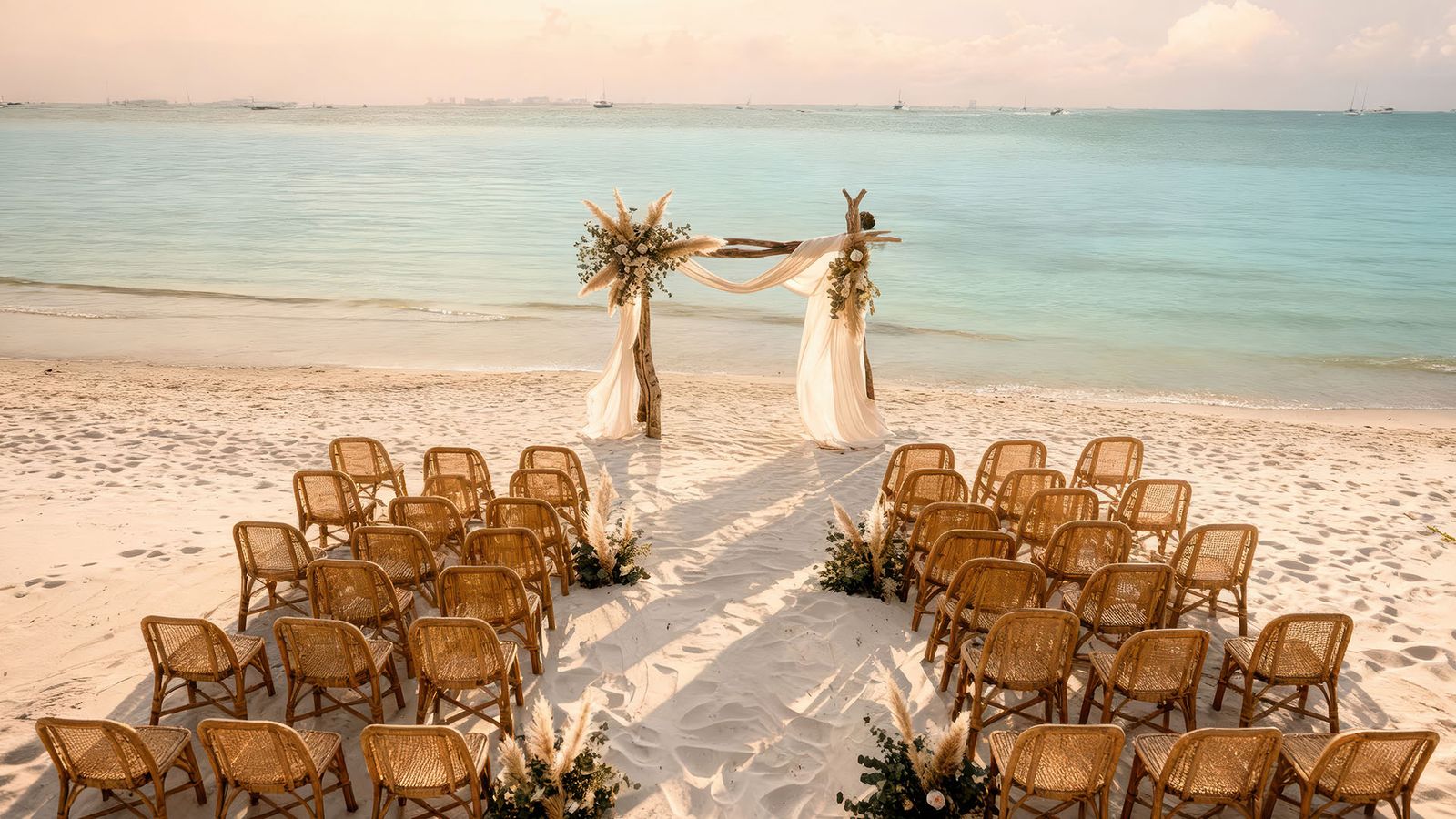 Ceremony arch facing the sea