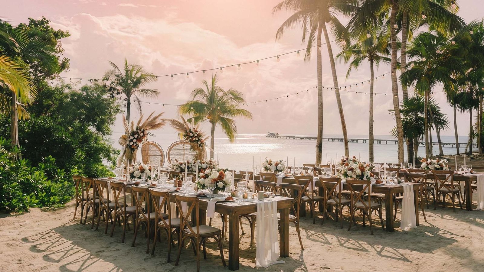 Ceremony deck facing the Caribbean sea