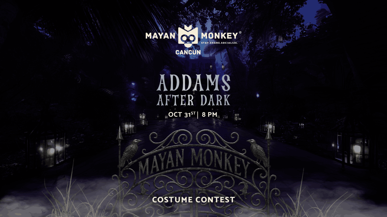 Halloween 2025 en Mayan Monkey: la mejor fiesta temática de los Locos Addams