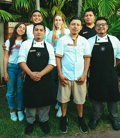 El equipo del restaurante